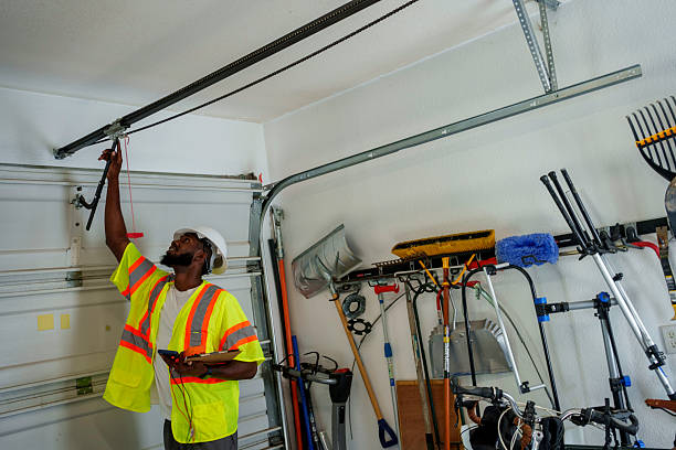 Professional Garage Door Panel Replacement technician working in Freeland, WA